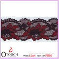 Charming black and dark red african lace for bra